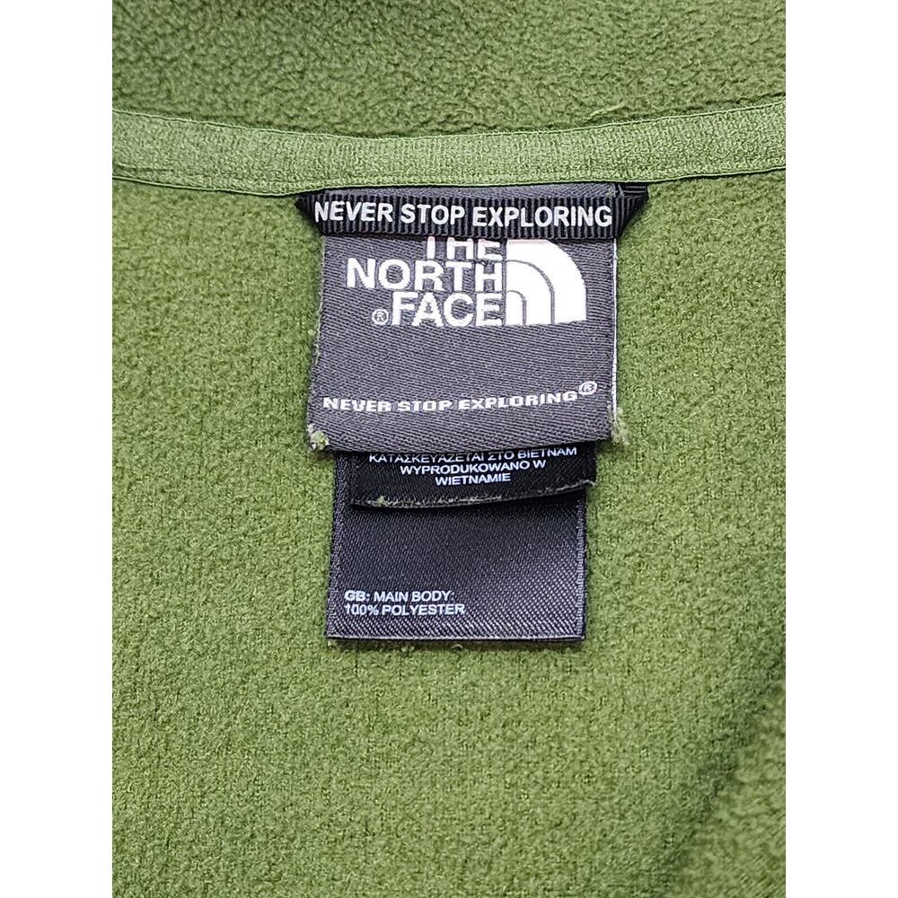 The North Face Jacket Mens Green Quarter Zip Pullover Fleece Outdoor Sz L - Picture 6 of 7